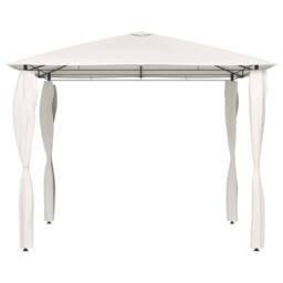 Berkfield Home Gazebo with Post Covers 3x3x2.6 m Cream 160 g/m ² - thumbnail 3