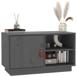 Berkfield Home TV Cabinet Grey 70x34x40 cm Solid Wood Pine - Size: 70 x 34 x 40 cm - thumbnail 4