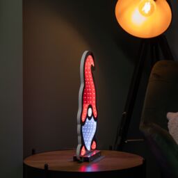 Samuel Alexander 40cm LED Infinity Christmas Gonk Light Decoration with Red Hat & Metal Stand - thumbnail 4