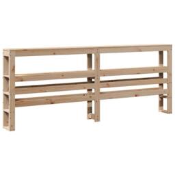 Berkfield Home Bed Frame without Mattress 200x200 cm Solid Wood Pine in Light Tan - thumbnail 8