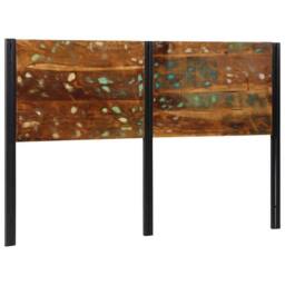 Berkfield Home Headboard 160 cm Solid Wood Reclaimed & Iron in Brown - thumbnail 2