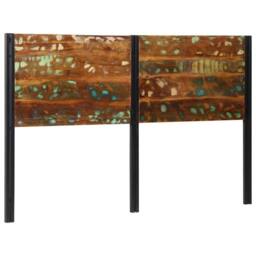 Berkfield Home Headboard 160 cm Solid Wood Reclaimed & Iron in Brown - thumbnail 1