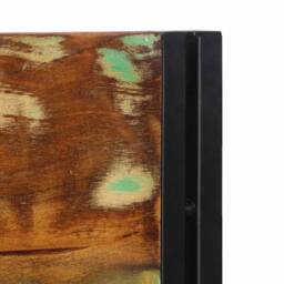 Berkfield Home Headboard 160 cm Solid Wood Reclaimed & Iron in Brown - thumbnail 6