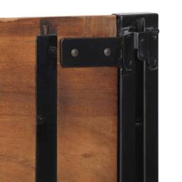 Berkfield Home Headboard 160 cm Solid Wood Reclaimed & Iron in Brown - thumbnail 8