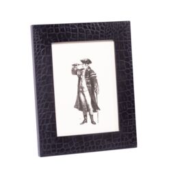Posh Trading Company Chelsea Picture Frame - Croc Noir in Black - thumbnail 1