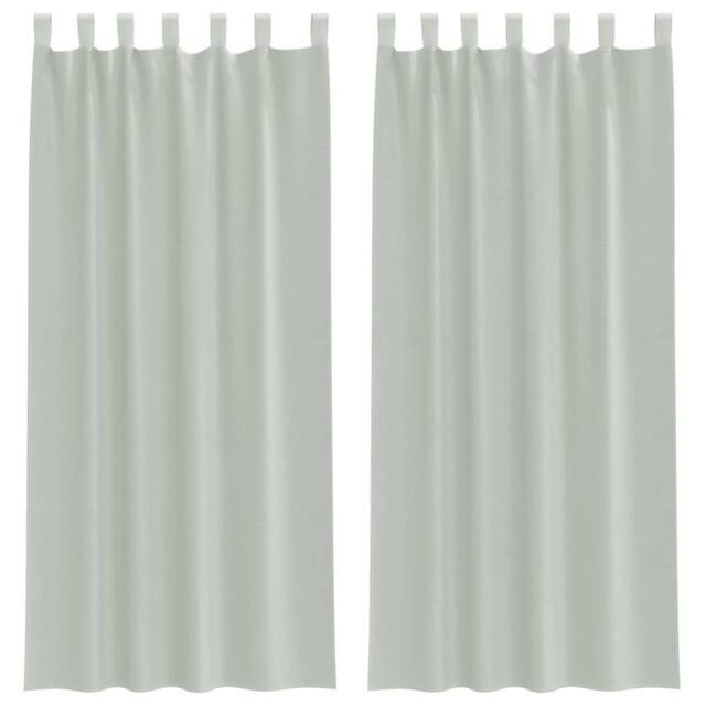 Berkfield Home Voile Curtains with Loops 2 pcs Light Grey 140x225 cm - image 1