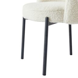 Nordlys Set of 2 Scandinavian Metal Dining Room Chairs in White - thumbnail 7