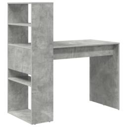 Berkfield Home Modern Desk with Storage Concrete Grey 113x54x120 cm Engineered Wood - Size: 113 x 54 x 120 cm - thumbnail 7