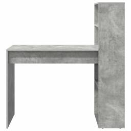 Berkfield Home Modern Desk with Storage Concrete Grey 113x54x120 cm Engineered Wood - Size: 113 x 54 x 120 cm - thumbnail 5