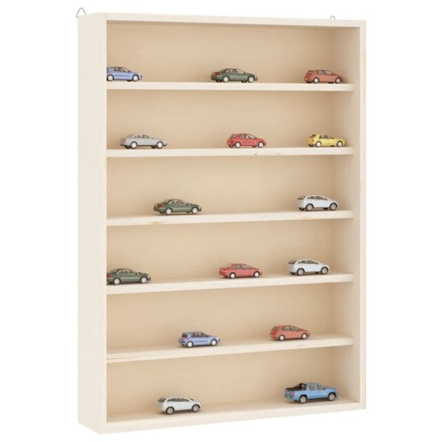 Berkfield Home Wall Display Cabinet with 6 Shelves 40x8.5x55 cm in Brown - image 1