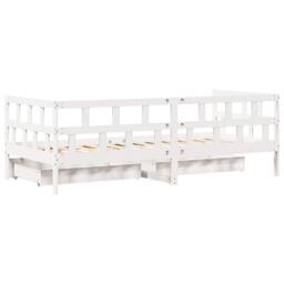 Berkfield Home Daybed with Drawers without Mattress White 90x200 cm Solid Wood - thumbnail 8