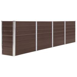 Berkfield Home Raised Garden Bed 320x40x77 cm Galvanised Steel Brown - Size: 320 x 40 x 77 cm - thumbnail 3