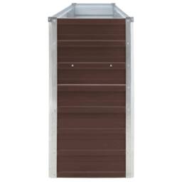Berkfield Home Raised Garden Bed 320x40x77 cm Galvanised Steel Brown - Size: 320 x 40 x 77 cm - thumbnail 6