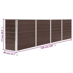Berkfield Home Raised Garden Bed 320x40x77 cm Galvanised Steel Brown - Size: 320 x 40 x 77 cm - thumbnail 8