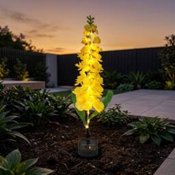 Garden Greatness Delphinium Solar Flower Stake Light - Size: 1 Pack