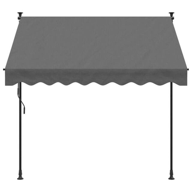 Berkfield Home Retractable Awning Anthracite 200x150 cm Fabric & Steel in Dark Grey - image 1