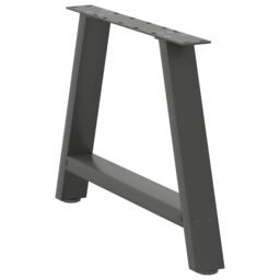 Berkfield Home Coffee Table Legs A-Shaped 2 pcs Anthracite¬†70x(42-43) cm Steel in Black - thumbnail 4