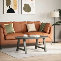 Berkfield Home Coffee Table Legs A-Shaped 2 pcs Anthracite¬†70x(42-43) cm Steel in Black - thumbnail 2