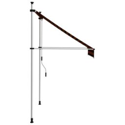 Berkfield Home Manual Retractable Awning 150 cm Orange & Brown - thumbnail 3