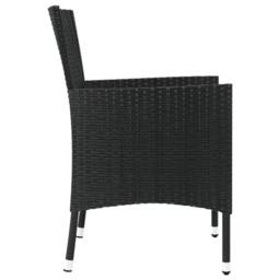 Berkfield Home Garden Chairs with Cushions 2 pcs Black Poly Rattan - thumbnail 5
