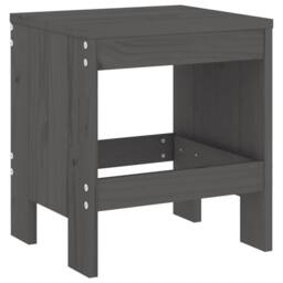 Berkfield Home Garden Stools 2 pcs Grey 40x36x45 cm Solid Wood Pine - Size: 40 x 36 x 45 cm - thumbnail 6