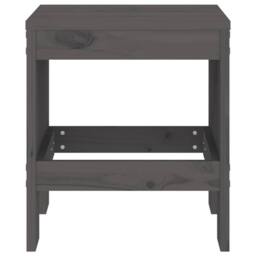 Berkfield Home Garden Stools 2 pcs Grey 40x36x45 cm Solid Wood Pine - Size: 40 x 36 x 45 cm - thumbnail 4