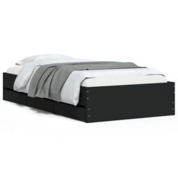 Berkfield Home Bed Frame with Drawers without Mattress Black 100x200 cm - thumbnail 2