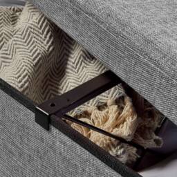 Dprodo Linen Storage Ottoman Folding Foot Rest Stool, 110cm x 38cm x 38cm in Mid Grey - Size: 110 cm x 38 cm x 38 cm - thumbnail 8