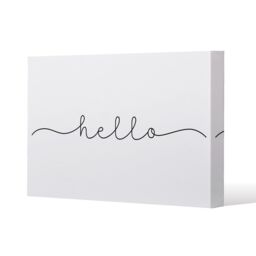 Benjamin Tate Design Text Hello (Canvas Print) / 61 x 91 x 4cm in Natural - Size: 61 x 91 x 4 cm - thumbnail 1