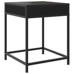 Berkfield Home Decorative Bedside Table with Infinity LED Black 40x40x51 cm - Size: 40 x 40 x 51 cm - thumbnail 8