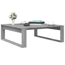 Berkfield Home Coffee Table Grey Sonoma 100x100x35 cm Engineered Wood - Size: 100 x 100 x 35 cm - thumbnail 4