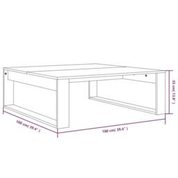 Berkfield Home Coffee Table Grey Sonoma 100x100x35 cm Engineered Wood - Size: 100 x 100 x 35 cm - thumbnail 7