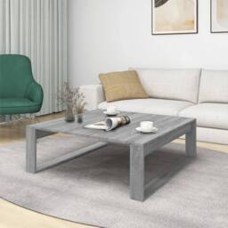 Berkfield Home Coffee Table Grey Sonoma 100x100x35 cm Engineered Wood - Size: 100 x 100 x 35 cm - thumbnail 3