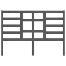 Berkfield Home Bed Headboard Grey 156x4x104 cm Solid Wood Pine - Size: 156 x 4 x 104 cm - thumbnail 4