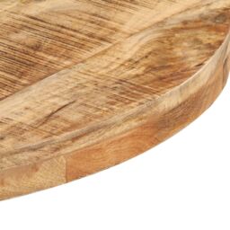 Berkfield Home Bistro Table Round Ã˜60x75 cm Rough Mango Wood in Brown - Size: 60x75 cm - thumbnail 4