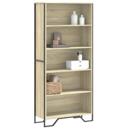 Berkfield Home Book Cabinet Sonoma Oak 80x31x169 cm Engineered wood in Brown - Size: 80 x 31 x 169 cm - thumbnail 1