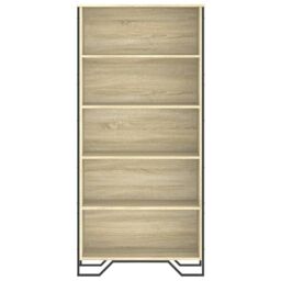 Berkfield Home Book Cabinet Sonoma Oak 80x31x169 cm Engineered wood in Brown - Size: 80 x 31 x 169 cm - thumbnail 4