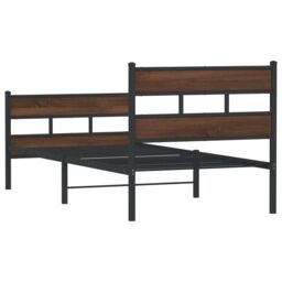 Berkfield Home Bed Frame without Mattress with Headboard & Footboard 80x200 cm in Brown - thumbnail 6
