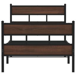 Berkfield Home Bed Frame without Mattress with Headboard & Footboard 80x200 cm in Brown - thumbnail 4
