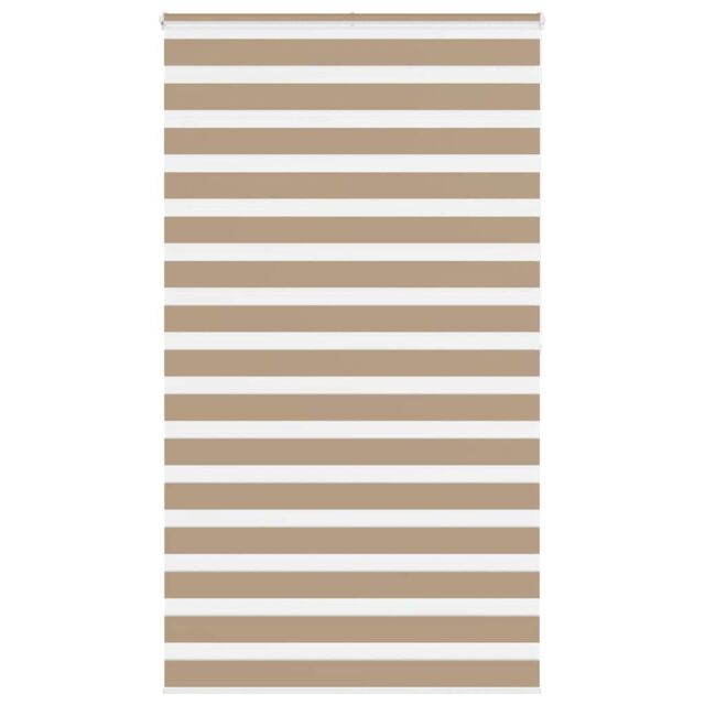 Berkfield Home Zebra Blind Sand Brown 125x200 cm Fabric Width 120.9 cm Polyester - image 1