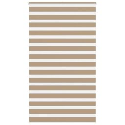 Berkfield Home Zebra Blind Sand Brown 125x200 cm Fabric Width 120.9 cm Polyester - thumbnail 1