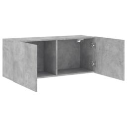 Berkfield Home TV Cabinet Wall-mounted Concrete Grey 100x30x41 cm - Size: 100 x 30 x 41 cm - thumbnail 5