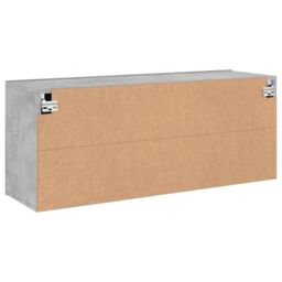 Berkfield Home TV Cabinet Wall-mounted Concrete Grey 100x30x41 cm - Size: 100 x 30 x 41 cm - thumbnail 8
