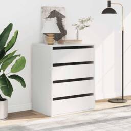 Berkfield Home Corner Chest of Drawers White 60x41x76 cm Engineered Wood - Size: 60 x 41 x 76 cm - thumbnail 3
