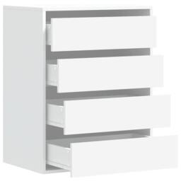 Berkfield Home Corner Chest of Drawers White 60x41x76 cm Engineered Wood - Size: 60 x 41 x 76 cm - thumbnail 5
