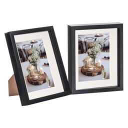 "Nicola Spring 3D Box Photo Frames - 8 x 10"" with 5 x 7"" Mount - Black Mount - Pack of 2" - thumbnail 1
