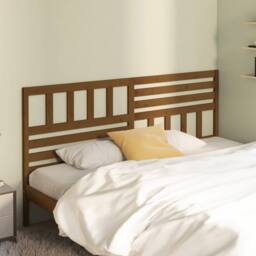Berkfield Home Bed Headboard Honey Brown 206x4x100 cm Solid Wood Pine - Size: 206 x 4 x 100 cm - thumbnail 3