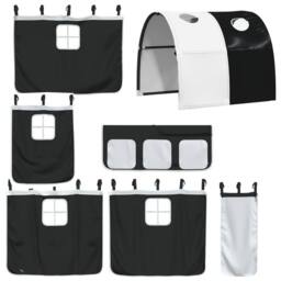 Berkfield Home Bunk Bed without Mattress with Slide White & Black 80x200 cm - thumbnail 6