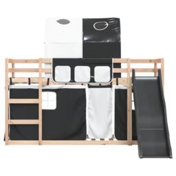 Berkfield Home Bunk Bed without Mattress with Slide White & Black 80x200 cm - thumbnail 7