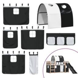 Berkfield Home Bunk Bed without Mattress with Slide White & Black 80x200 cm - thumbnail 5